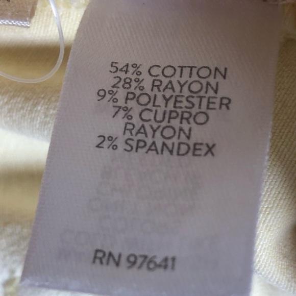 J. Jill Denim Women's Kick-Flare Fringe Hemmed Pants Pale Yellow Size 18 - Picture 7 of 8